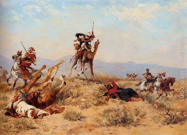 The Skirmish painting - Georges Washington The Skirmish art painting